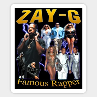 Zay-G Famous Rapper - Rap Tee Sticker